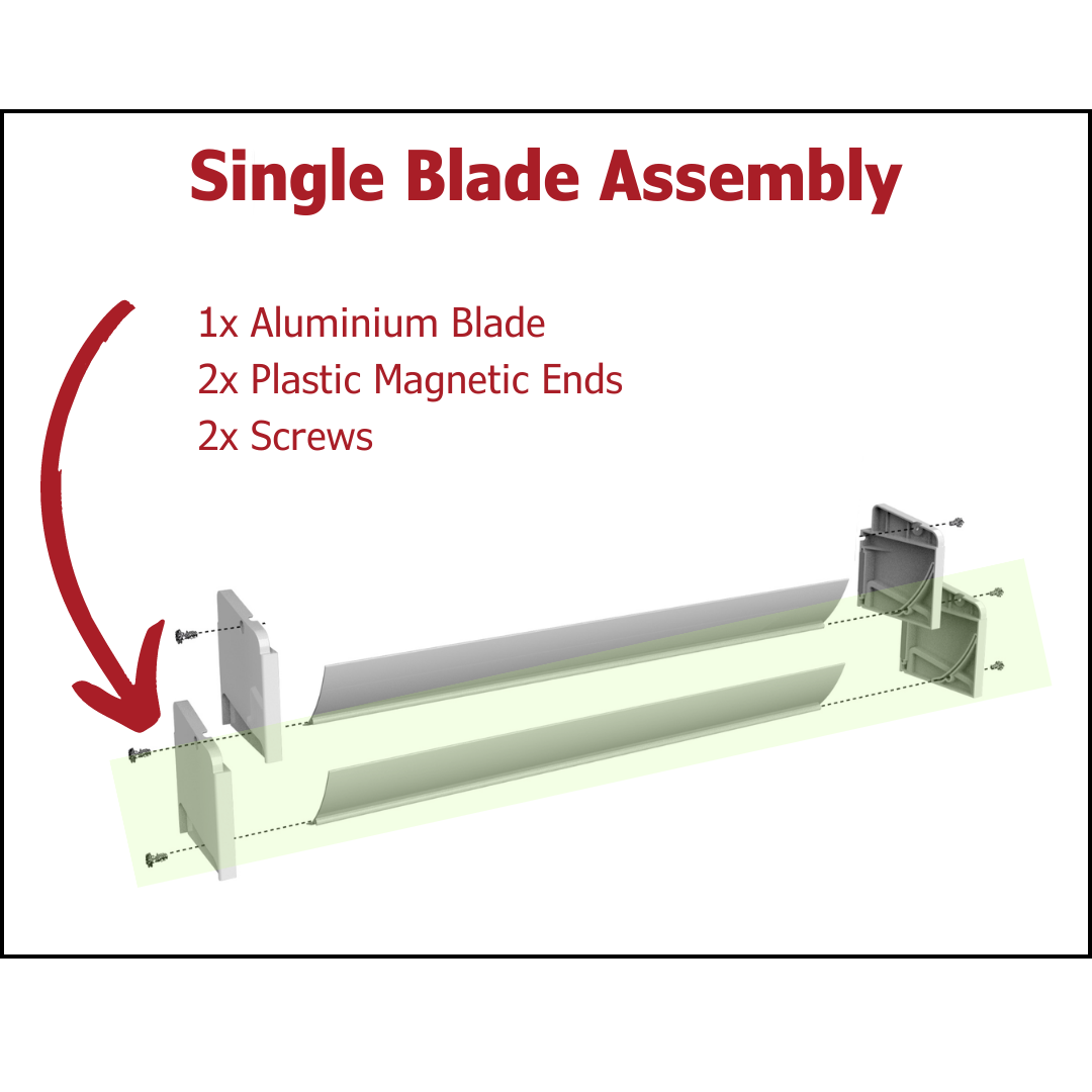 Single Blade Assembly to suit Air Bender | Magnetic Air Deflectors