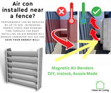 Air Benders | Magnetic Air Deflector - Australian Made and DIY | 4 Sizes - Air Deflector