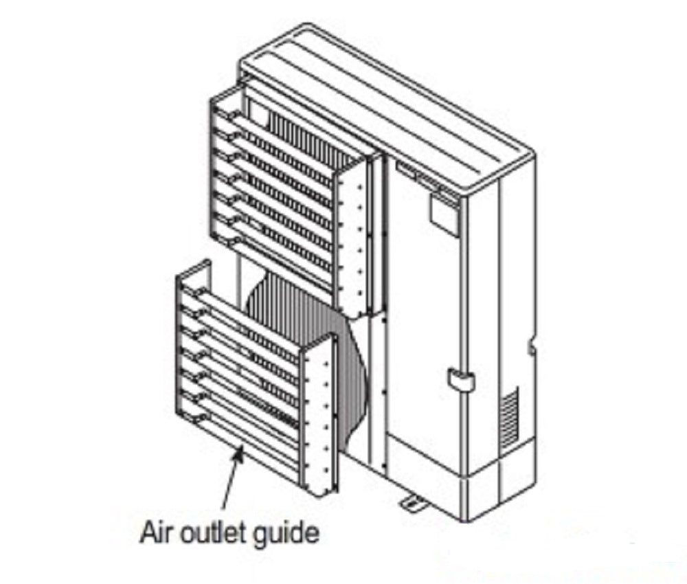 Genuine Mitsubishi Electric Outdoor unit Air Deflector to Suit PUHZ-BP, PUZ-ZM71 models